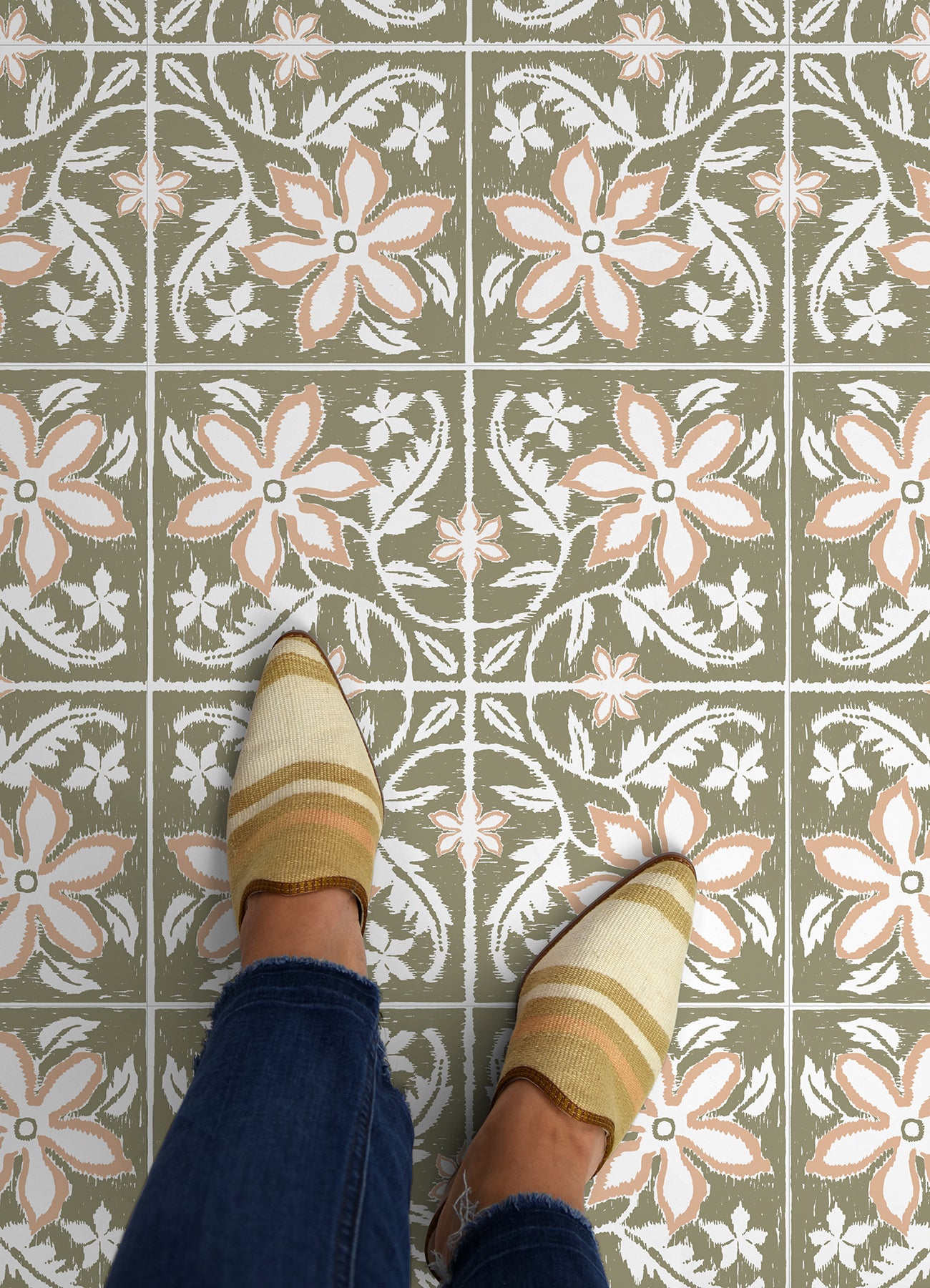 Lillium Floor Tiles in a room setting