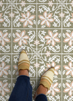 Lillium Floor Tiles in a room setting