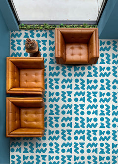 Beth Friend Floor Tiles in a room setting