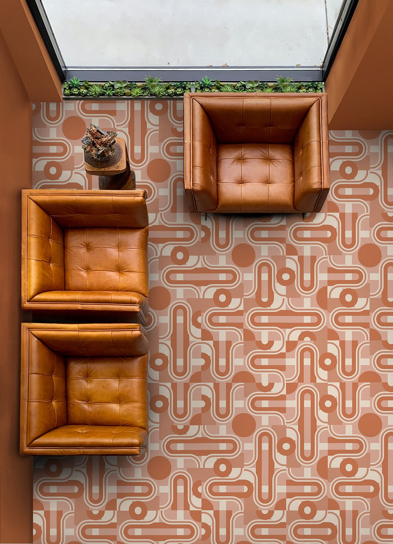Brenda Daworld Floor Tiles in a room setting