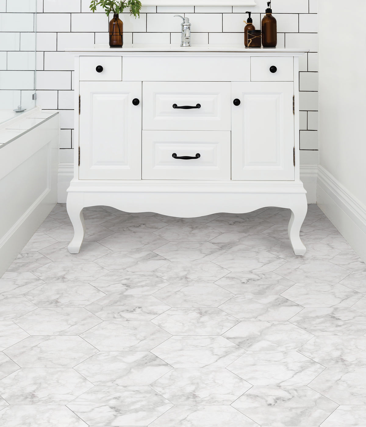 Milena Floor Tiles in a room setting