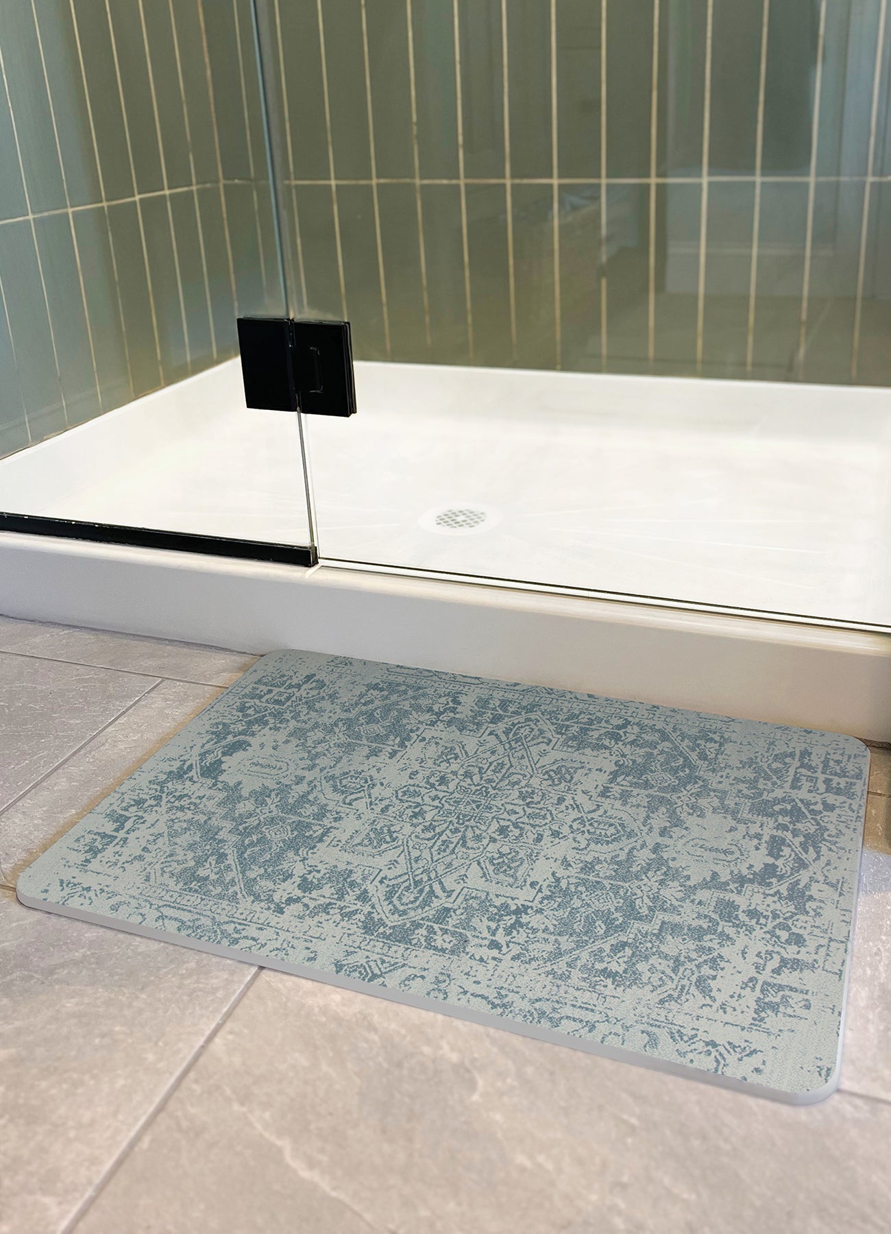 Kilim Stone Bath Mats in a room setting