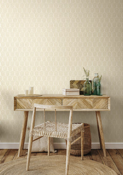 Retro Arch P&S Wallpaper in a room setting