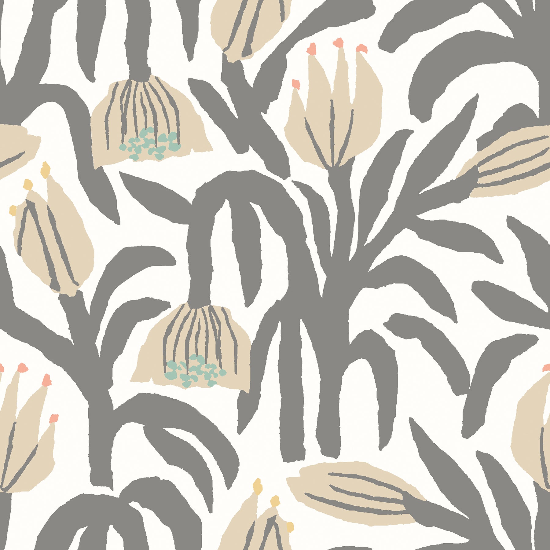 Chunky Flower P&S Wallpaper pattern close-up