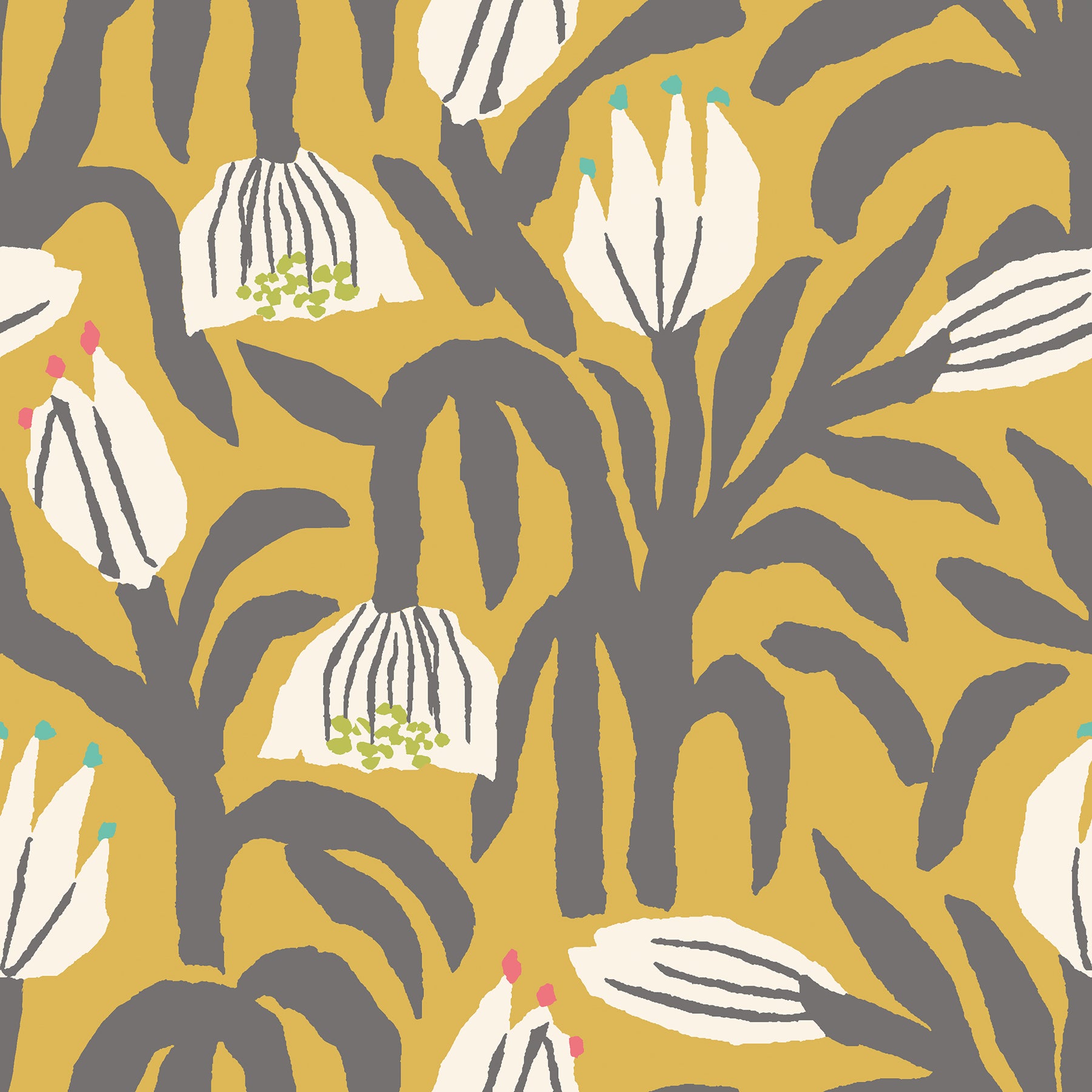 Chunky Flower P&S Wallpaper pattern close-up