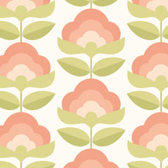 Retro Flower P&S Wallpaper pattern close-up