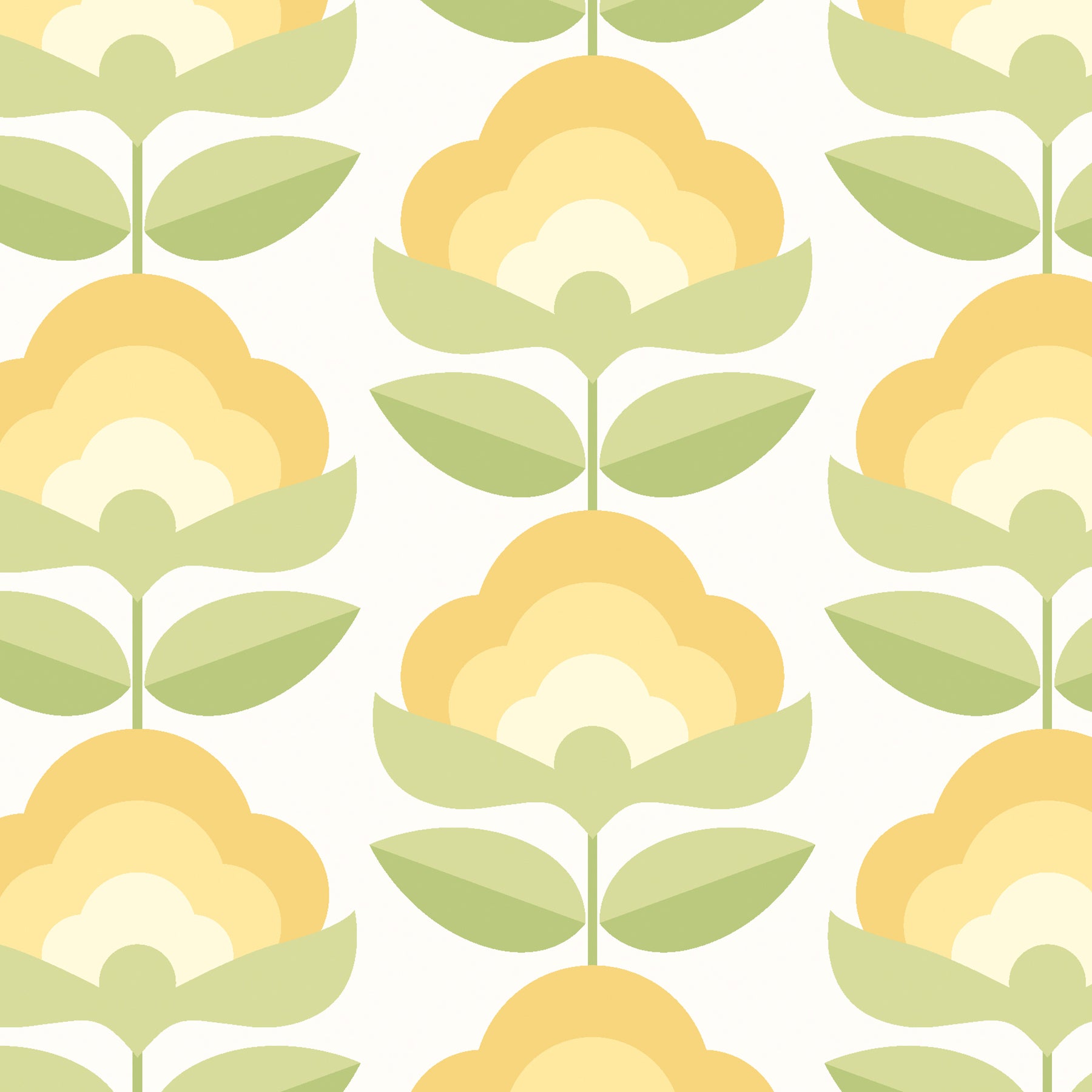 Retro Flower P&S Wallpaper pattern close-up