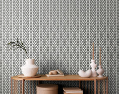 Retro Flower P&S Wallpaper in a room setting