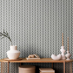 Retro Flower P&S Wallpaper in a room setting