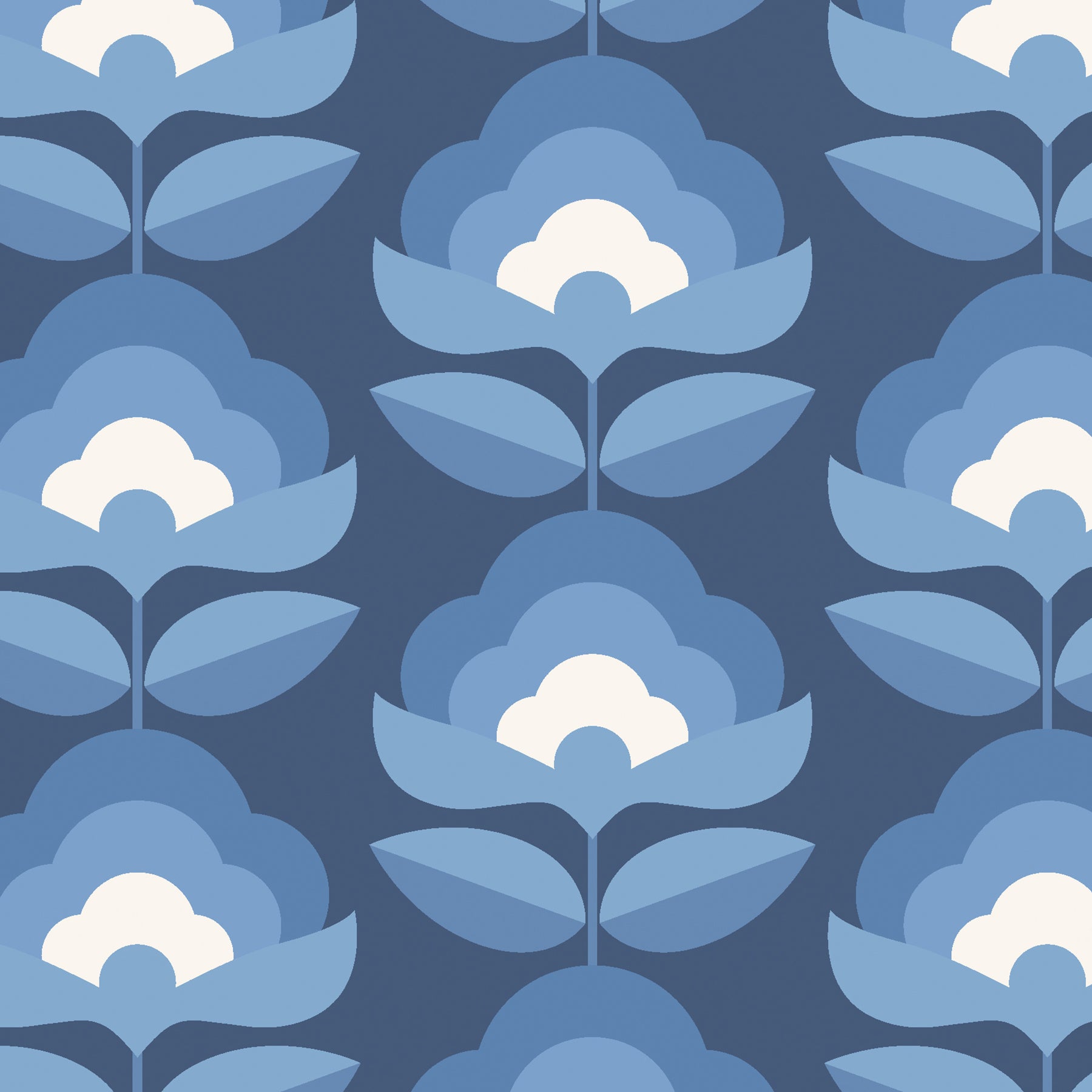 Retro Flower P&S Wallpaper pattern close-up