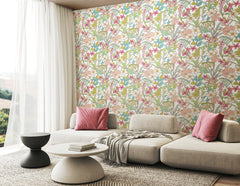Oasis P&S Wallpaper in a room setting