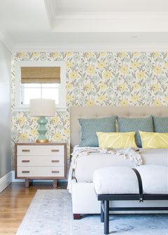 Poppy Field P&S Wallpaper in a room setting