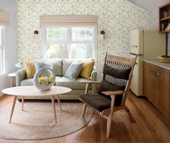 Poppy Field P&S Wallpaper in a room setting