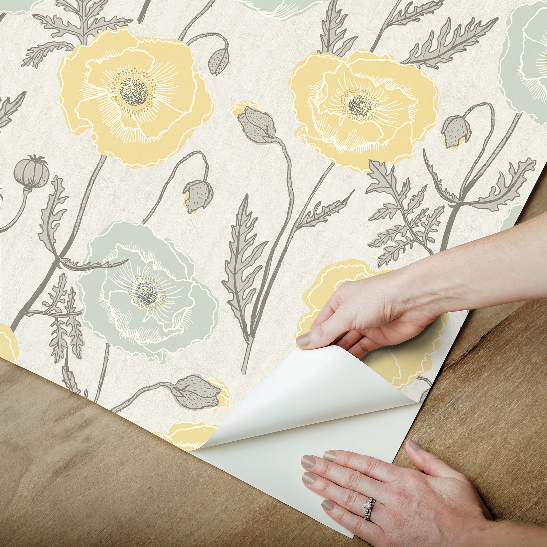 Poppy Field P&S Wallpaper - how to peel