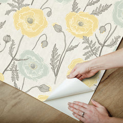 Poppy Field P&S Wallpaper - how to peel