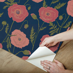 Poppy Field P&S Wallpaper - how to peel