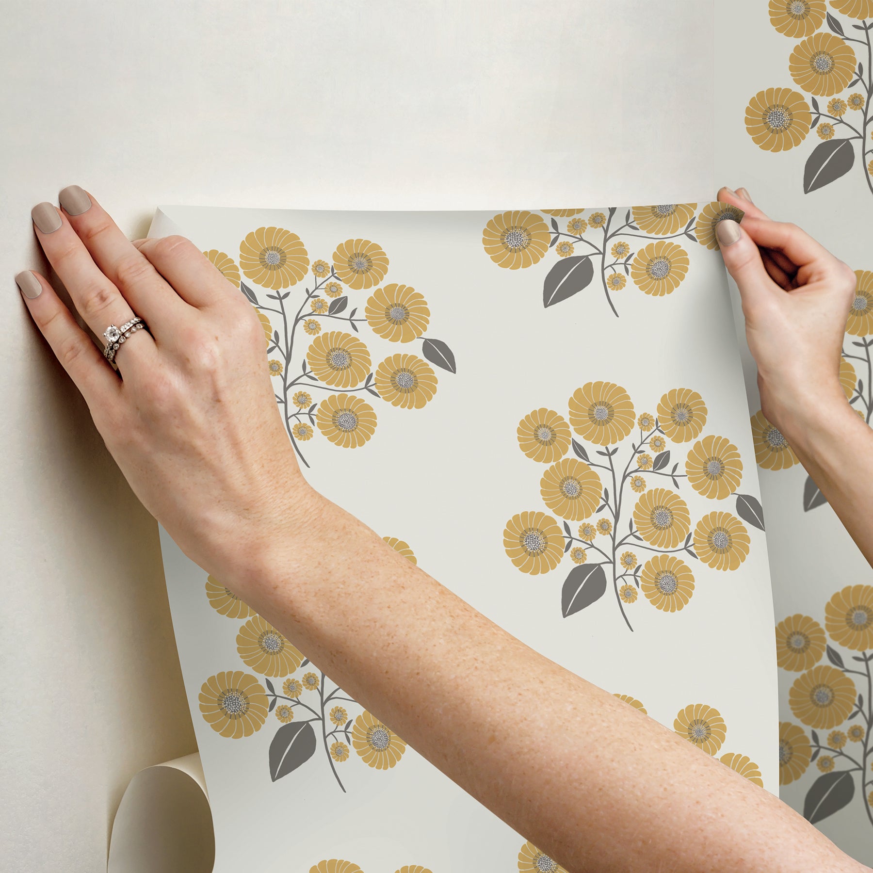 StrawFlower P&S Wallpaper - how to stick