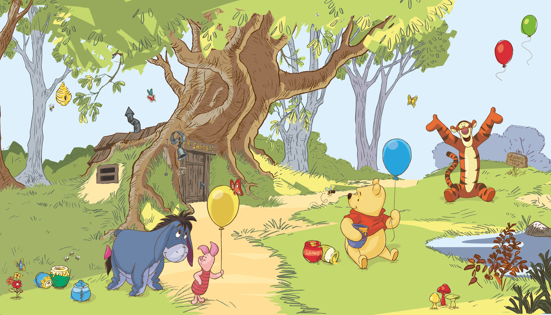 Pooh & Friends Wall Murals by WallPops