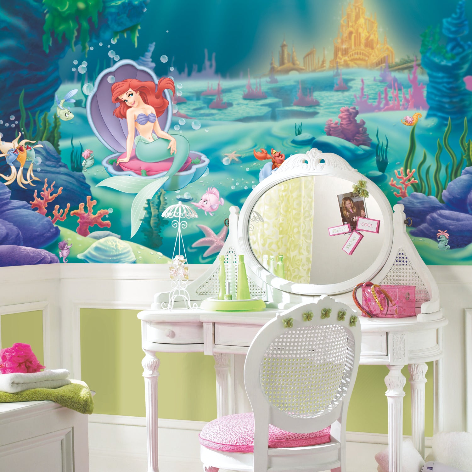 Disney Princes - Littlest Mermaid Wall Murals in a room setting