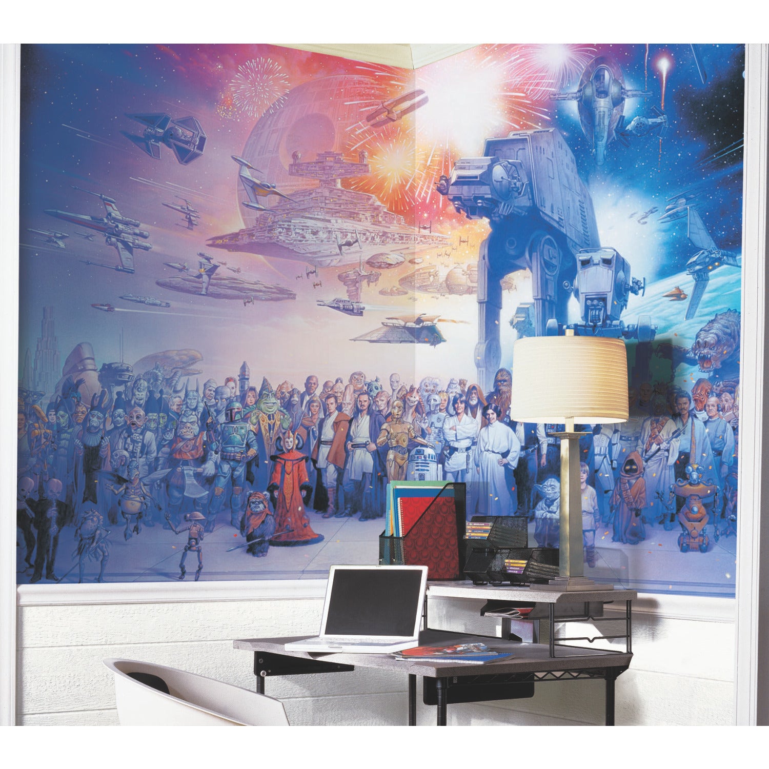 Star Wars Saga Wall Murals in a room setting