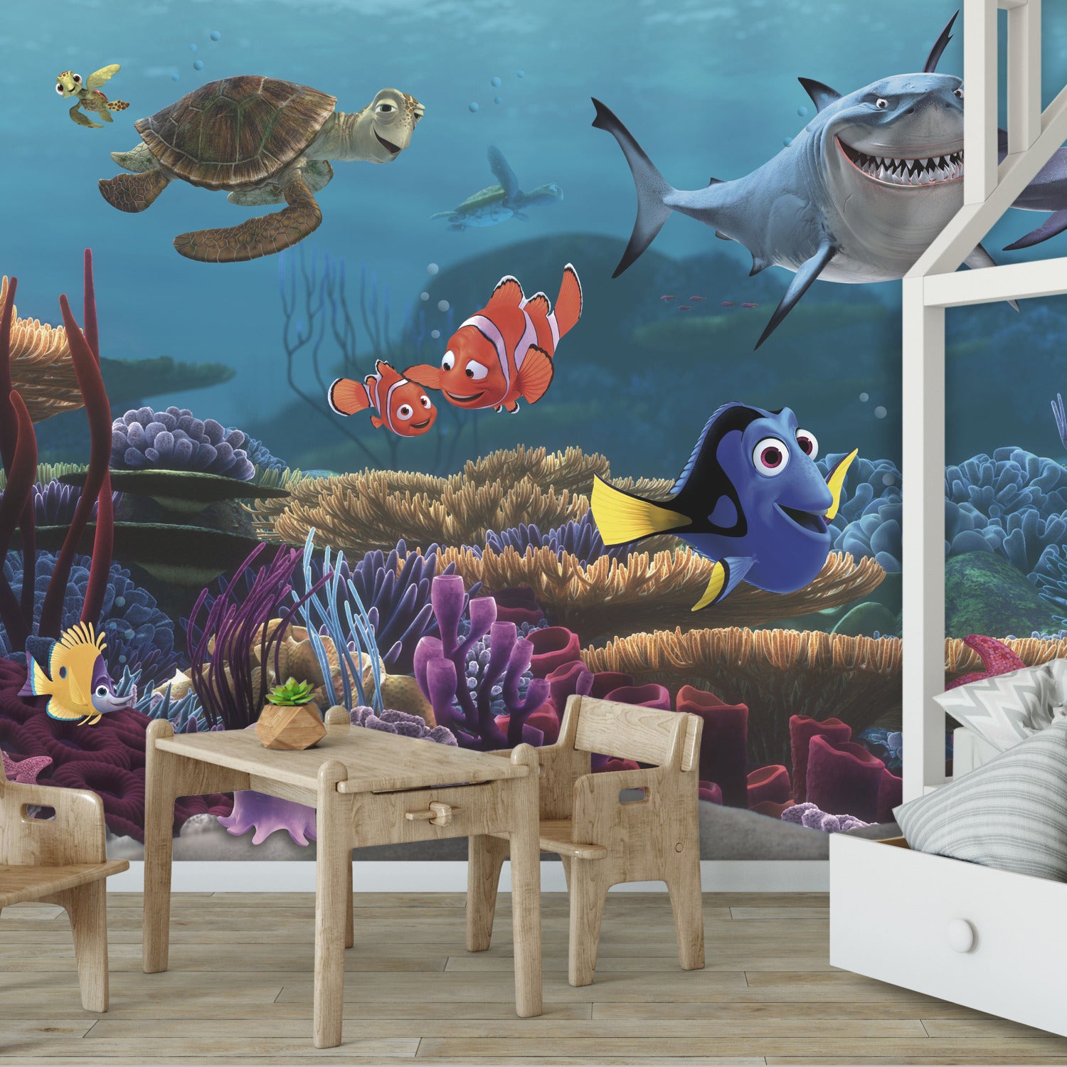 Finding Nemo Wall Murals in a room setting