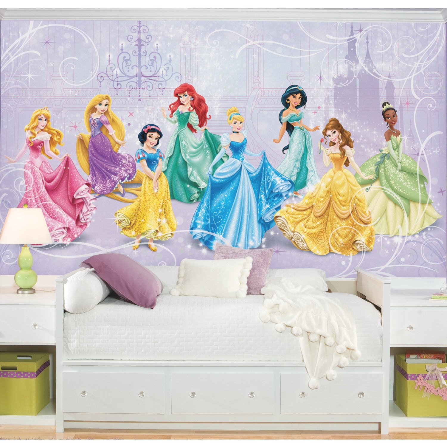 Disney Princess Royal Debut Wall Murals in a room setting