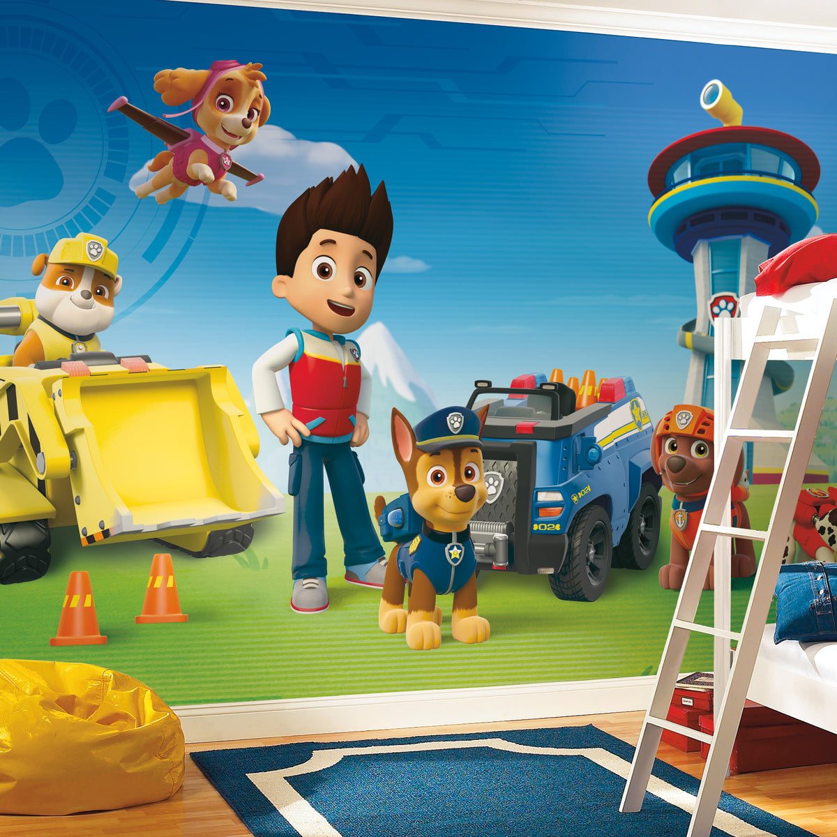 Paw Patrol Wall Murals in a room setting