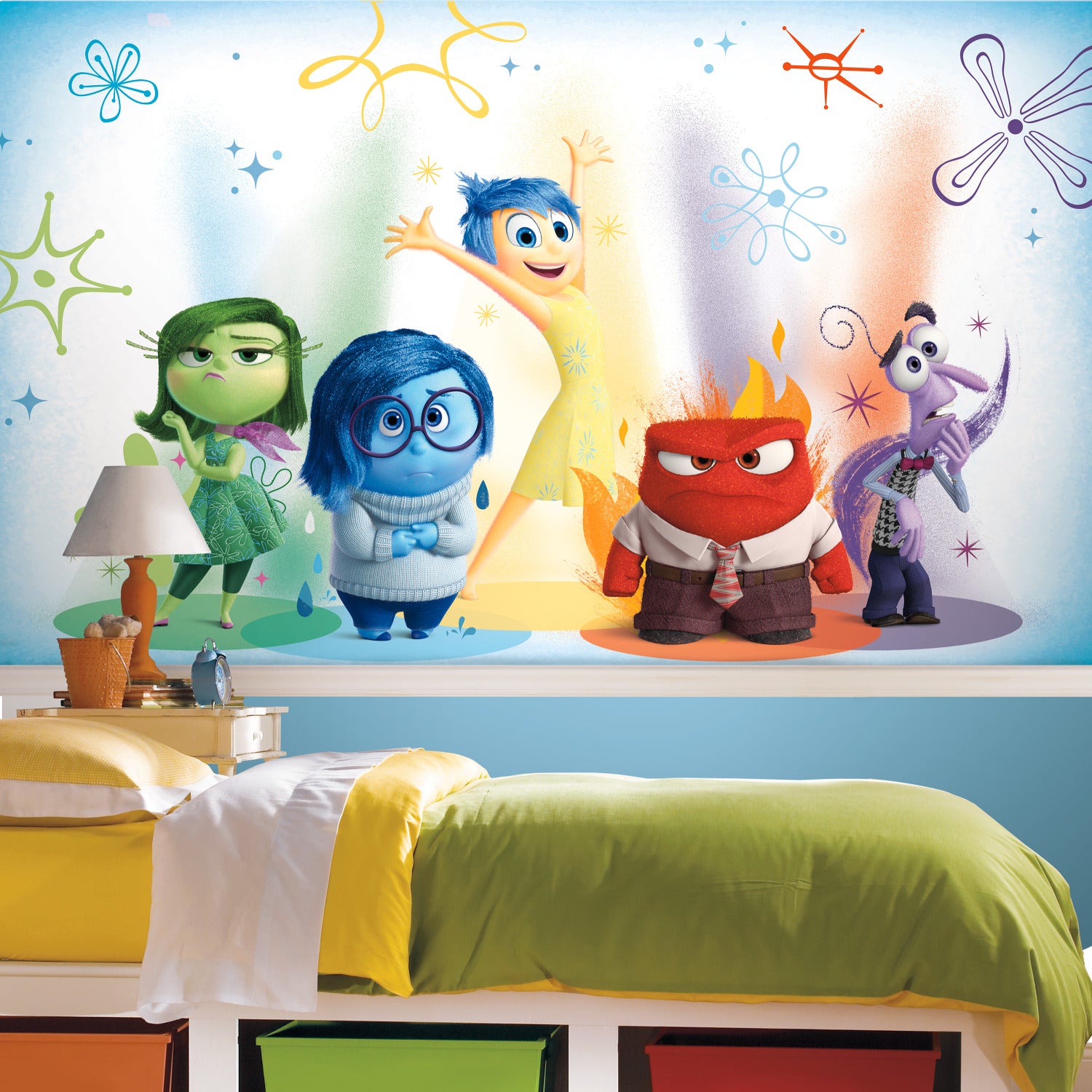 Inside Out Wall Murals in a room setting