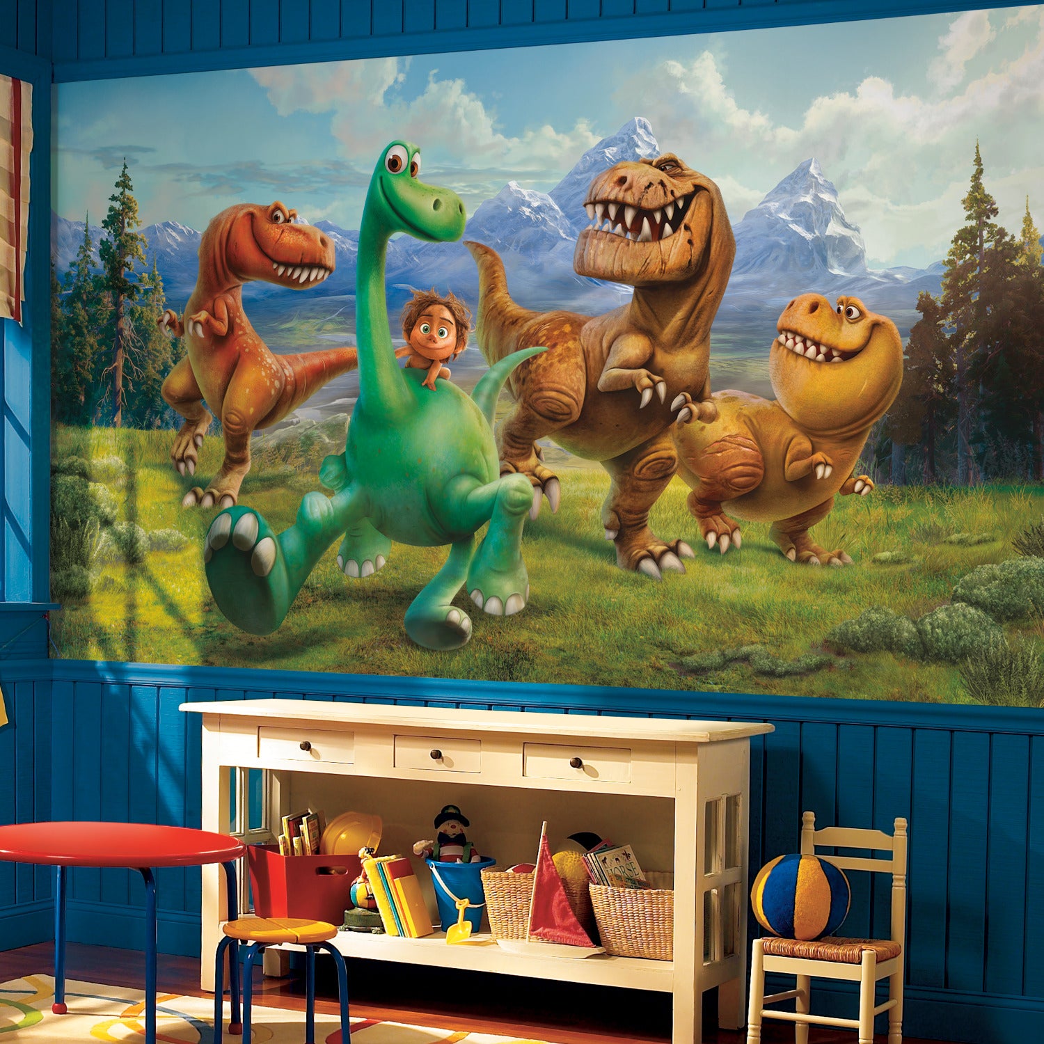 The Good Dinosaur Wall Murals in a room setting