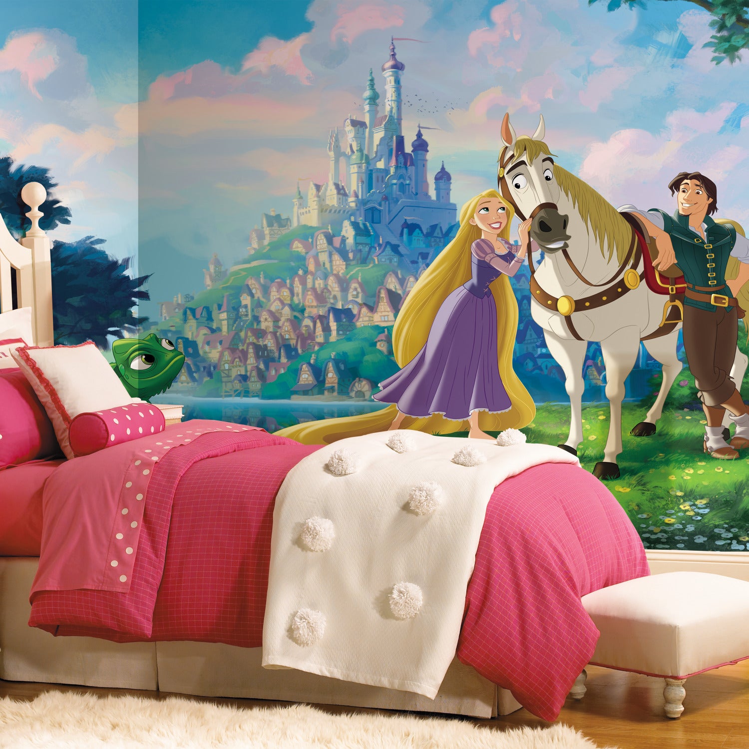 Disney Princess Tangled Wall Murals in a room setting