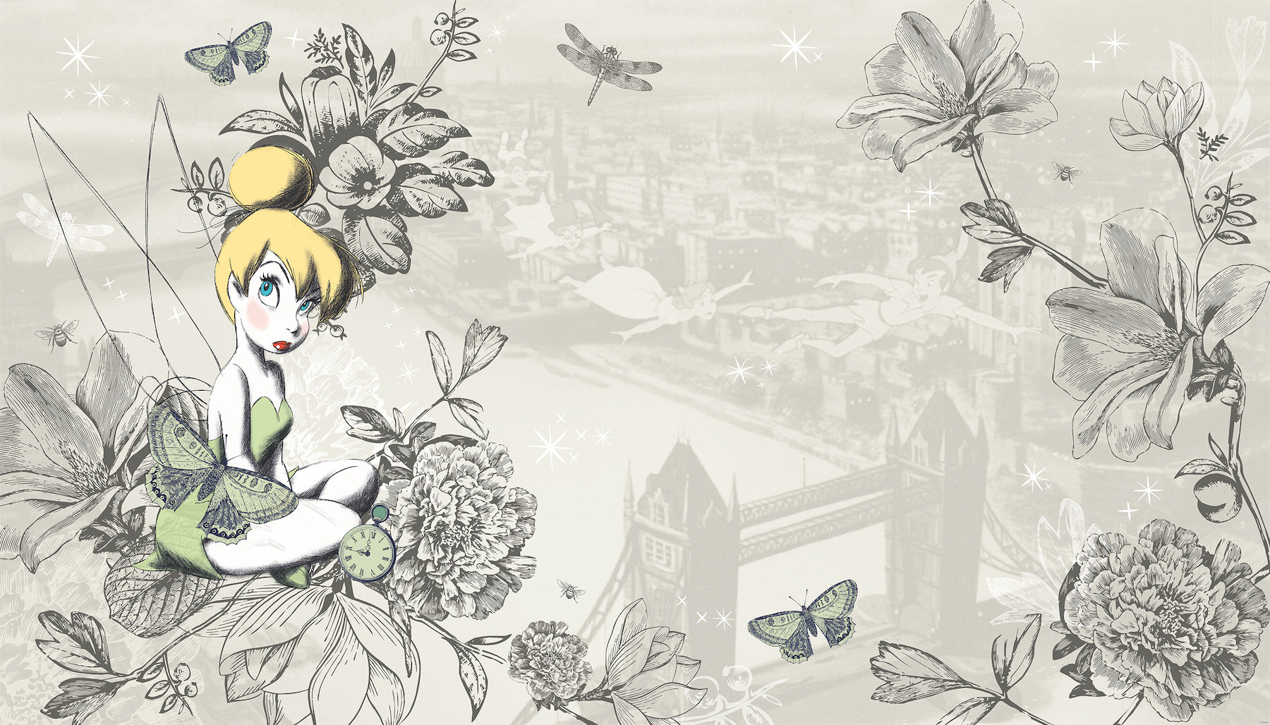 Disney Fairies - Vintage Tinkbell Wall Murals by WallPops