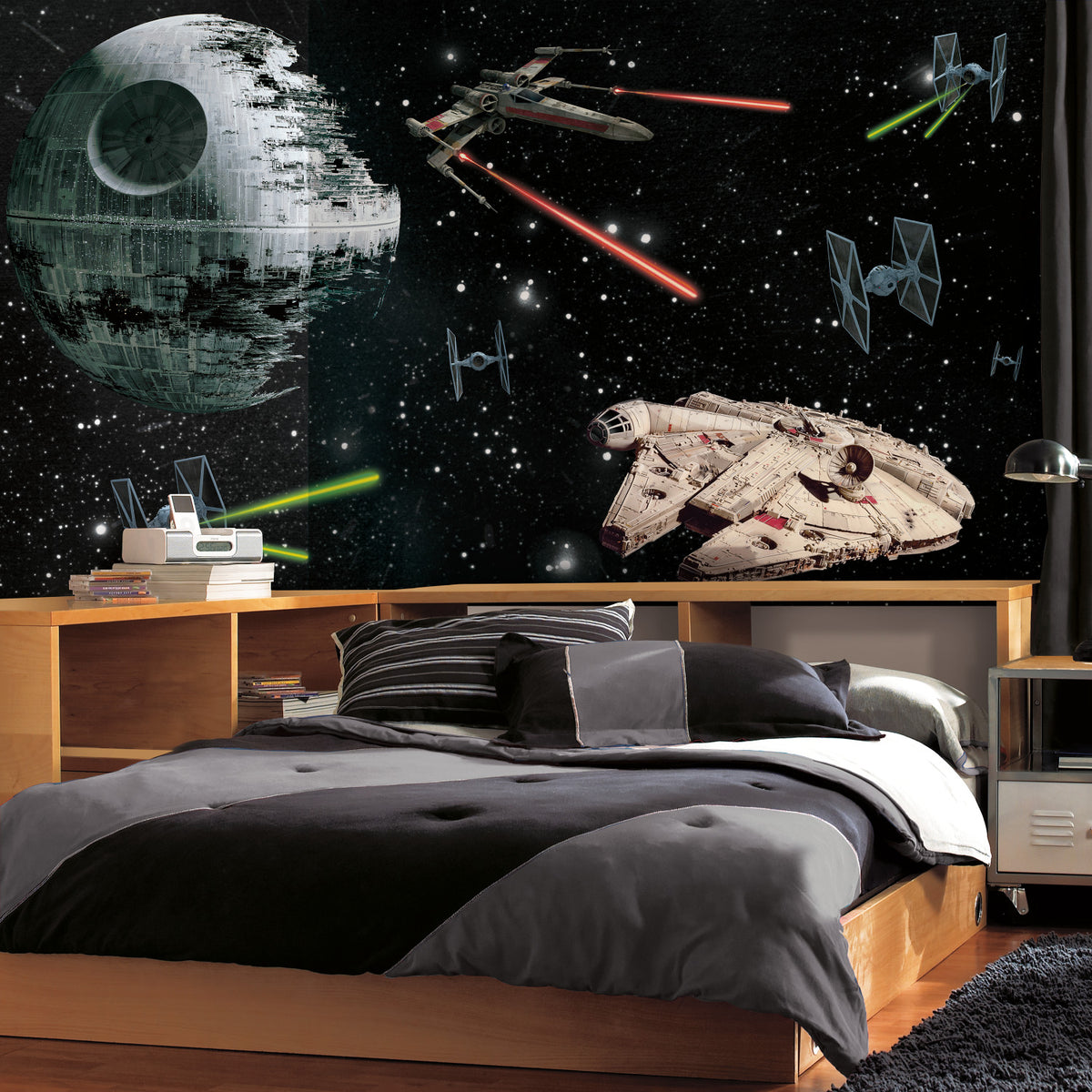 Star Wars Classic Vehicles Wall Murals in a room setting