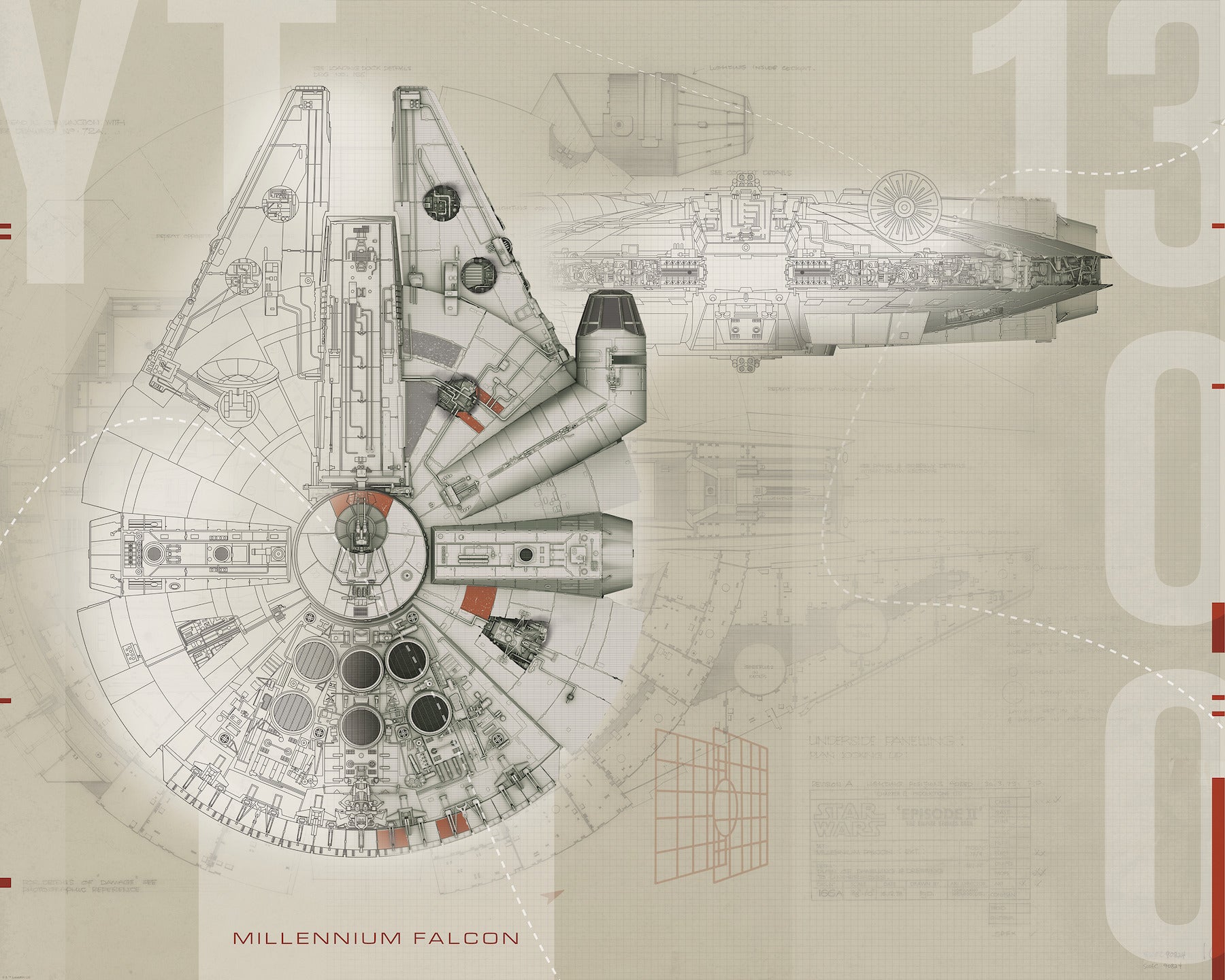 Star Wars Millennium Falcon Wall Murals by WallPops