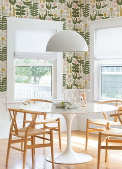 Bit Of Folk Flower P&S Wallpaper in a room setting