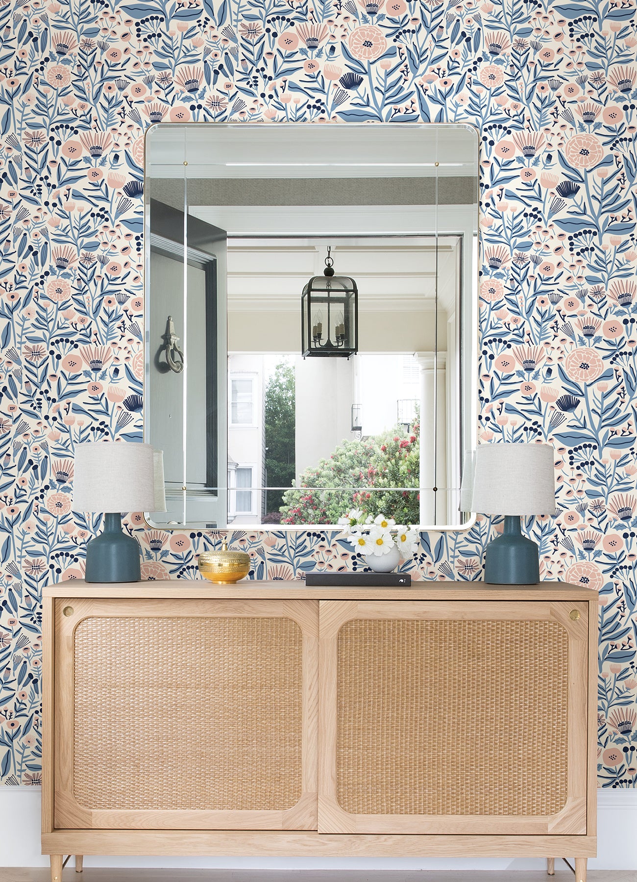 Marigold Forest P&S Wallpaper in a room setting