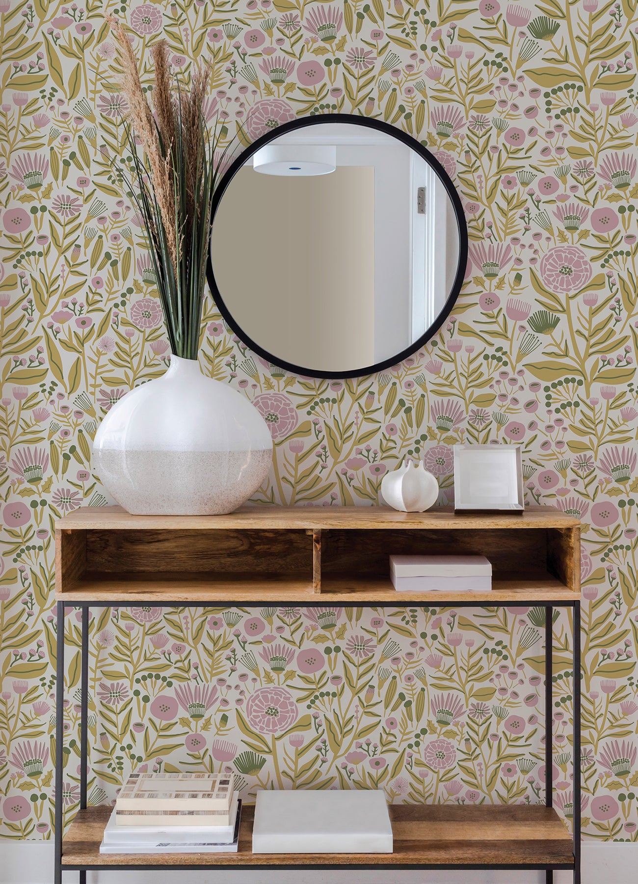 Marigold Forest P&S Wallpaper in a room setting