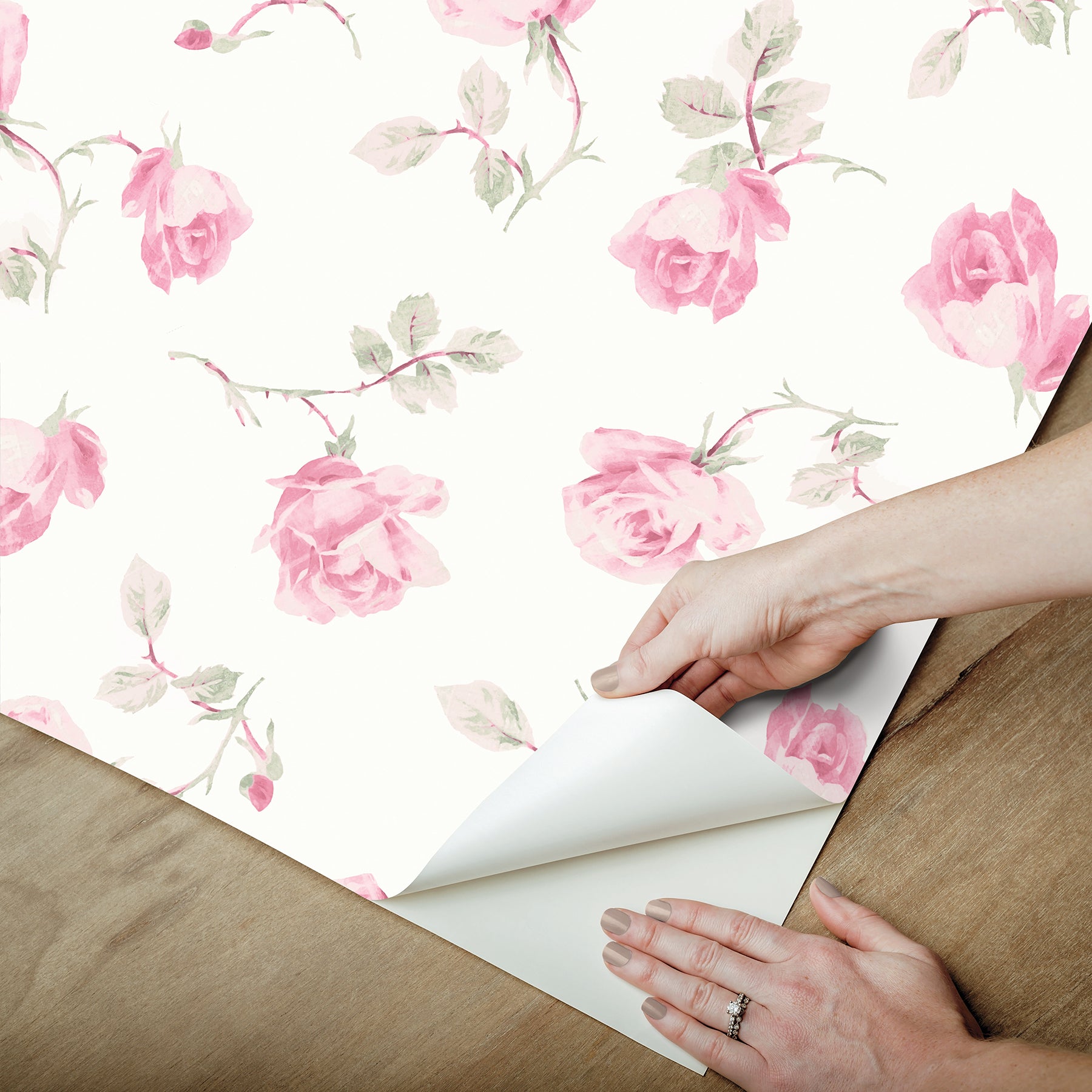 Ribbon Rosa P&S Wallpaper - how to peel