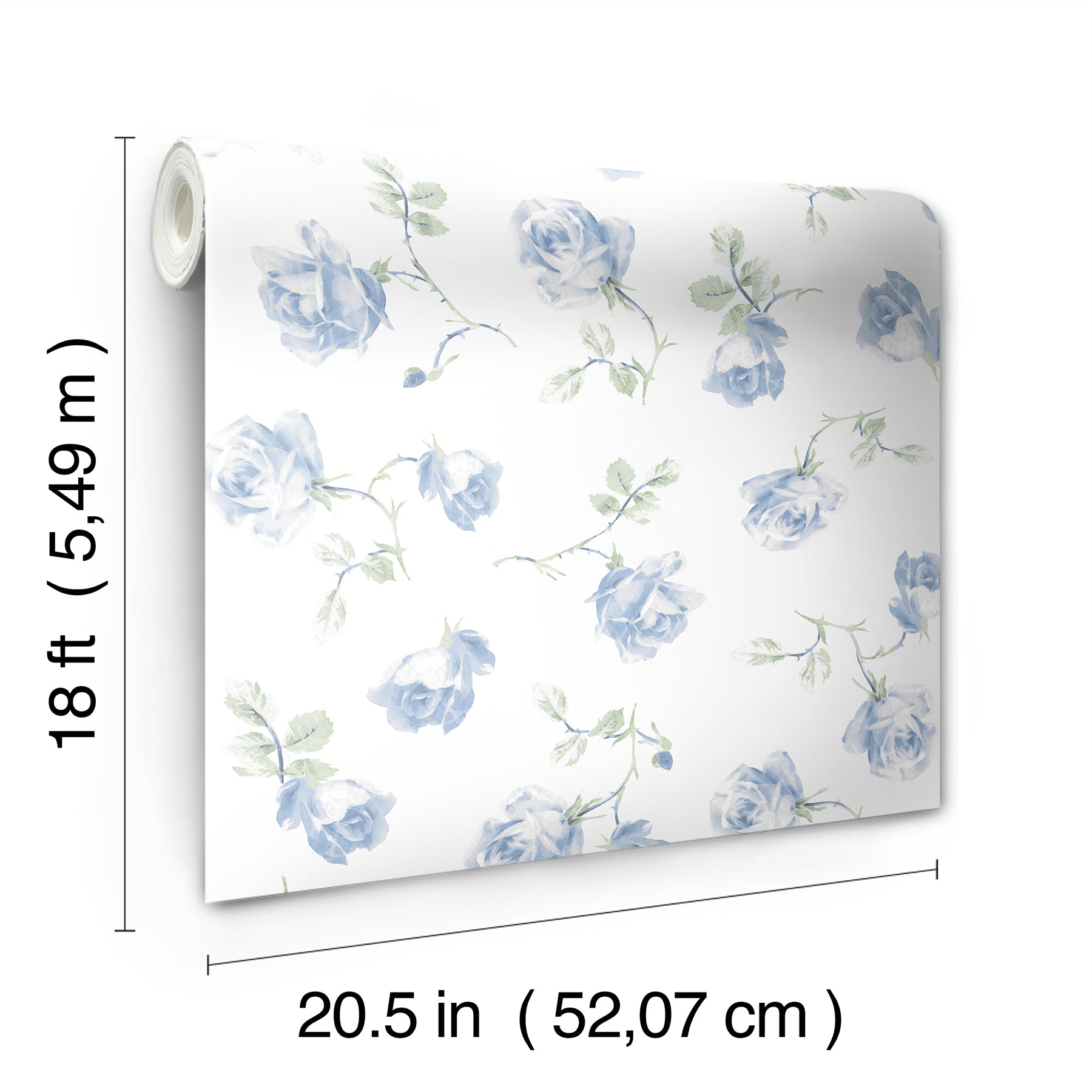 Ribbon Rosa P&S Wallpaper - dimensions