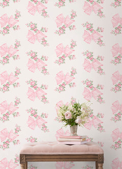 Rosa Beaux P&S Wallpaper in a room setting