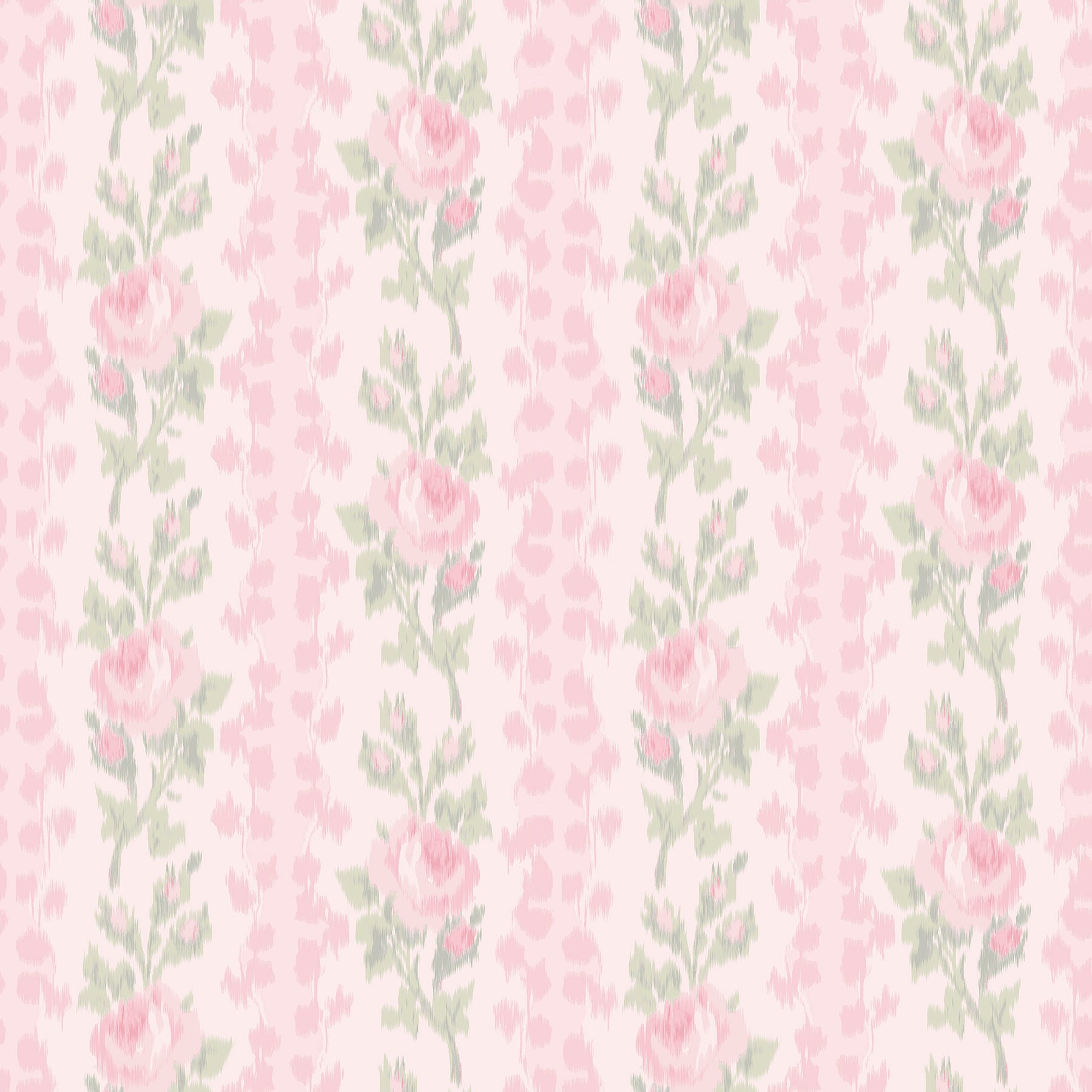 Blooming Heirloom Strawberry Macaron Rose Stripe P&S Wallpaper by WallPops