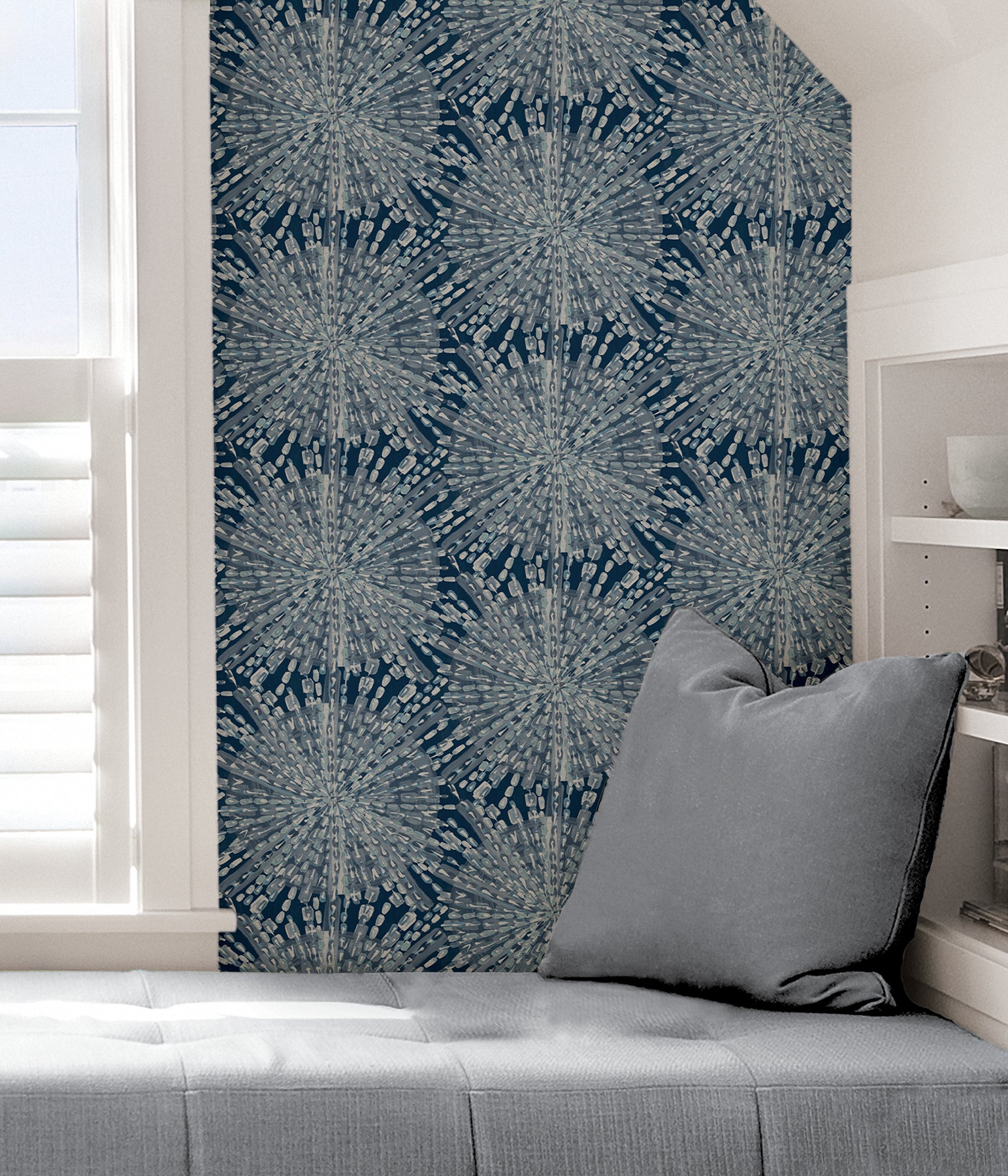 Sunburst P&S Wallpaper in a room setting