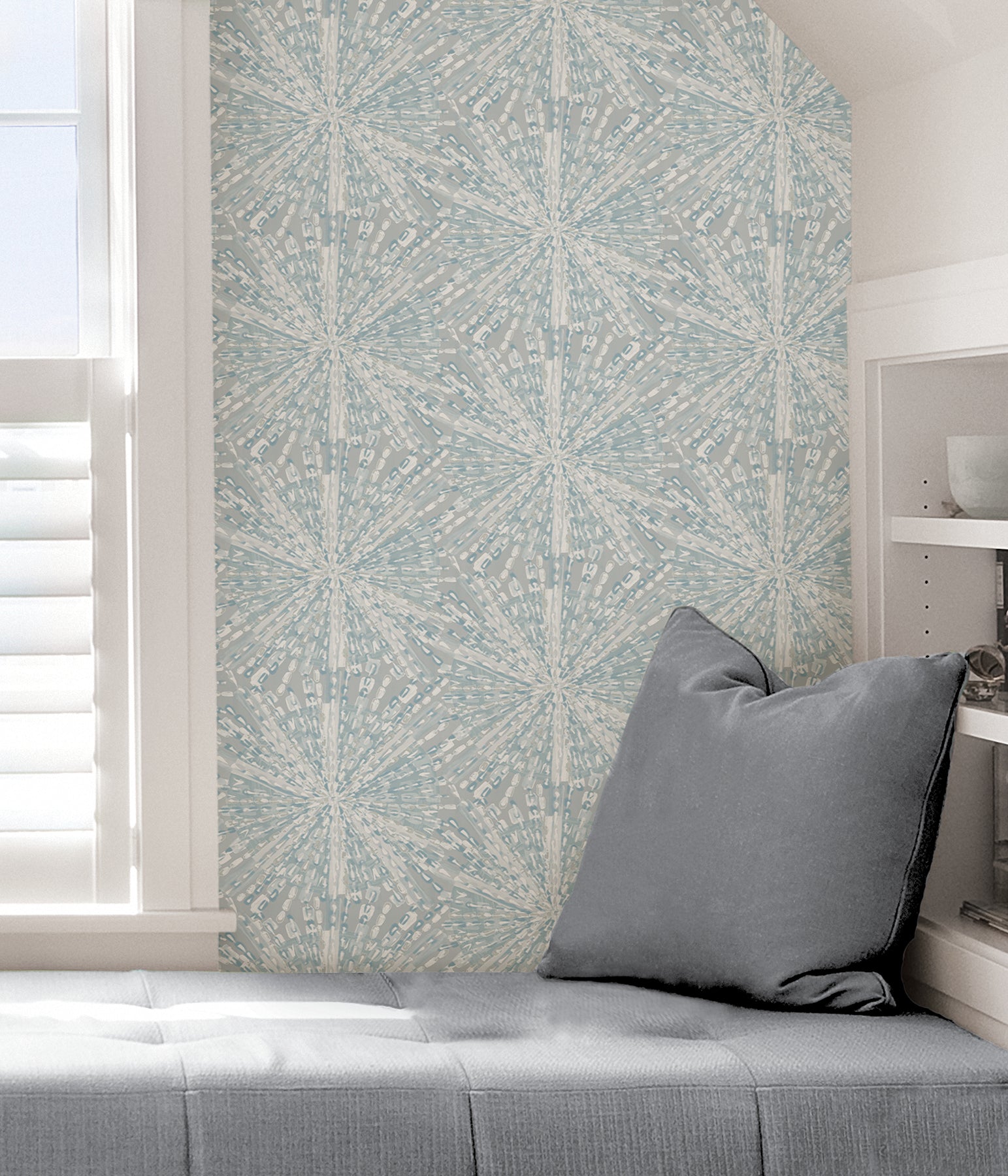 Sunburst P&S Wallpaper in a room setting
