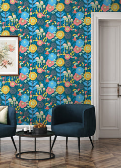 Dream Garden P&S Wallpaper in a room setting
