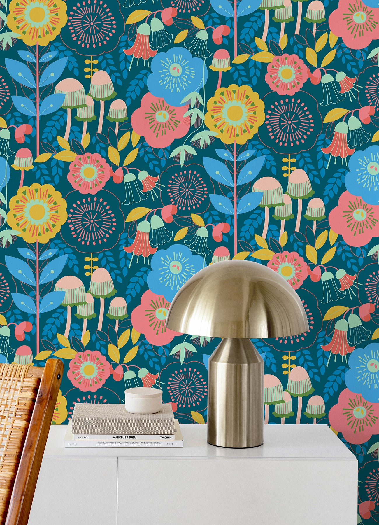 Dream Garden P&S Wallpaper in a room setting