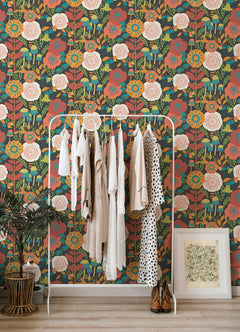 Dream Garden P&S Wallpaper in a room setting
