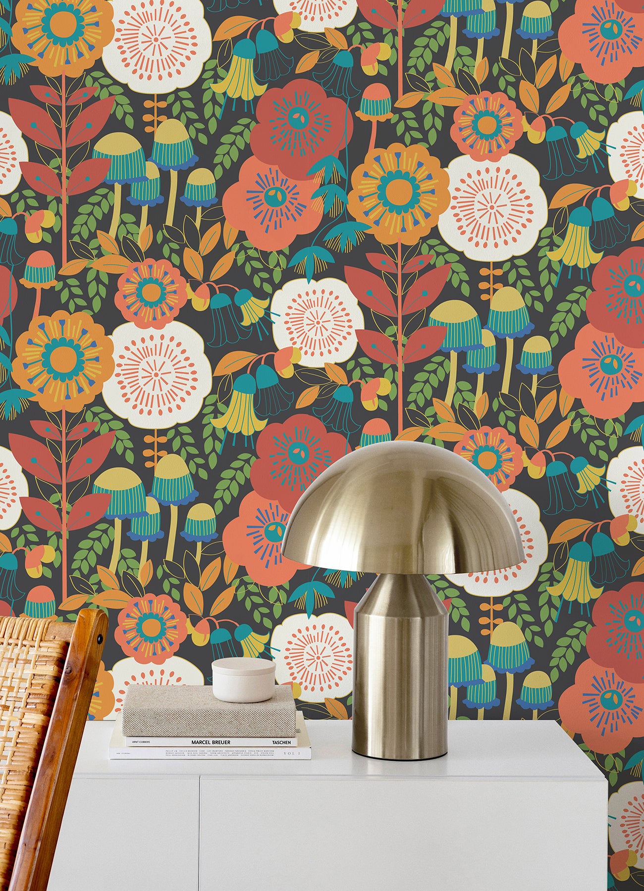 Dream Garden P&S Wallpaper in a room setting
