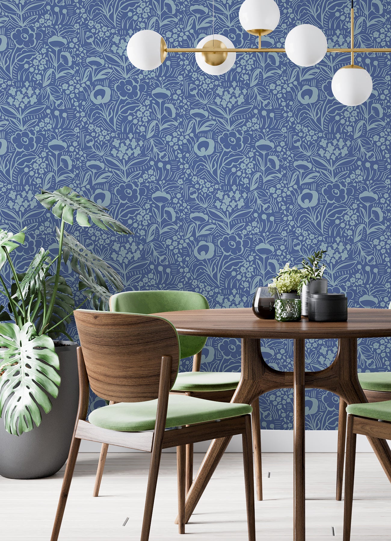 Jeani P&S Wallpaper in a room setting