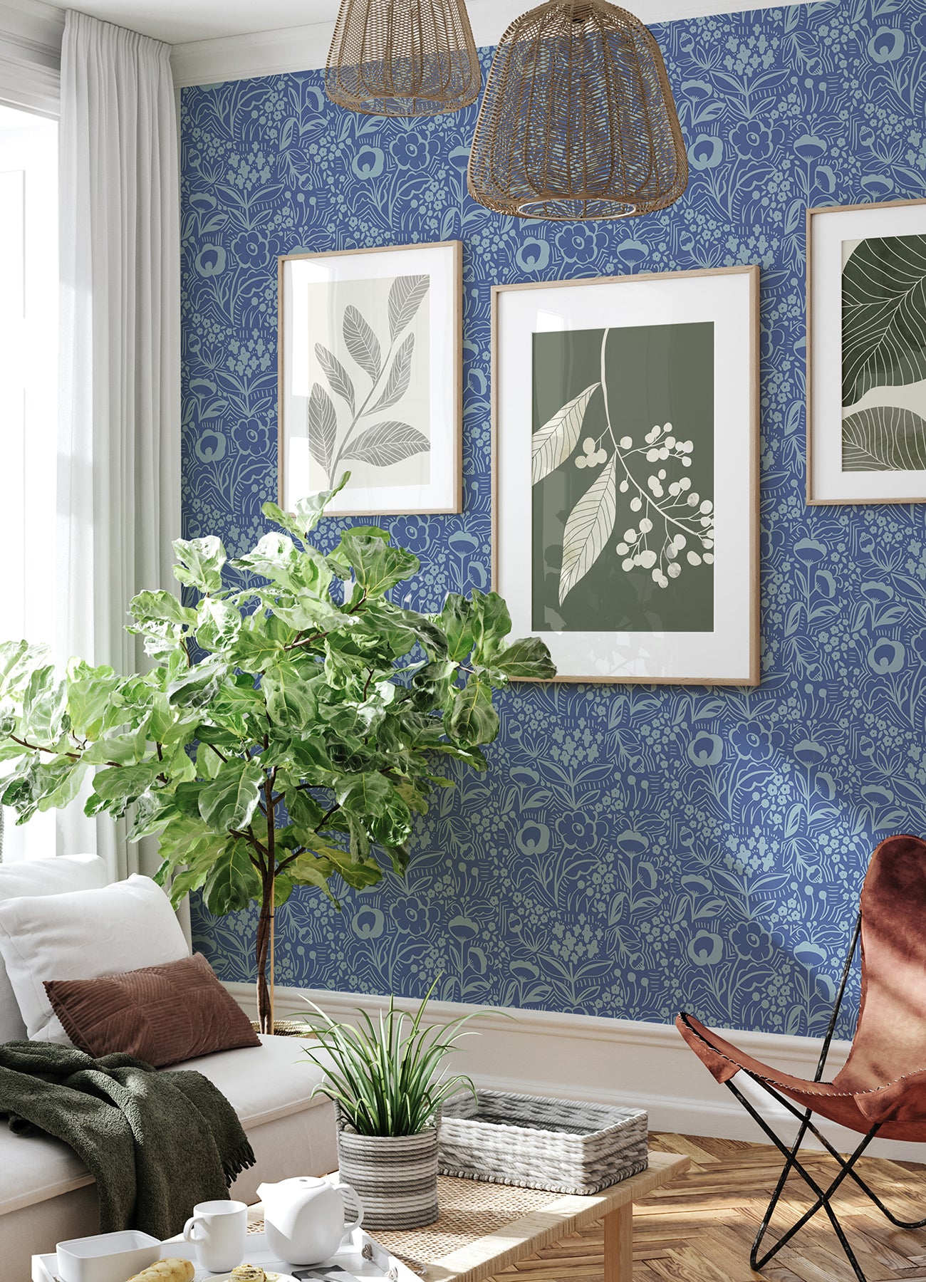 Jeani P&S Wallpaper in a room setting