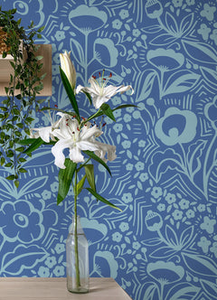 Jeani P&S Wallpaper in a room setting