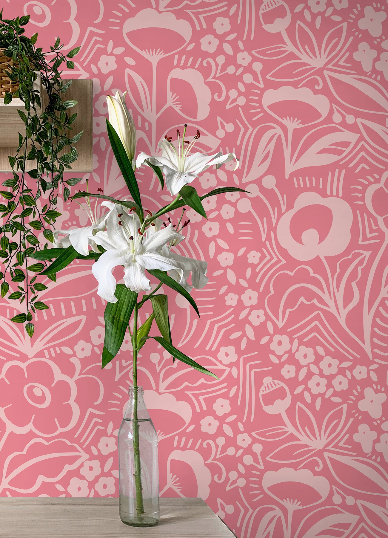 Jeani P&S Wallpaper in a room setting